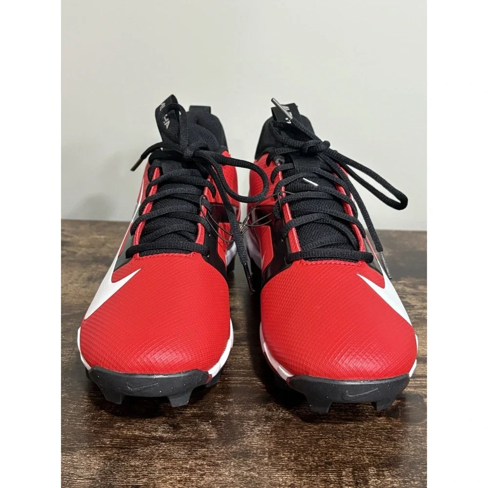 Nike Alpha Menace 4 Shark Men's Red/White Football Cleats NWOB Size 9.5 Shoes‎